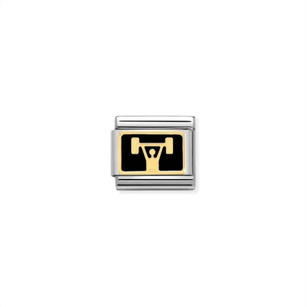 NEW NOMINATION unisex composable classic weightlifting links in silver/gold/blac
